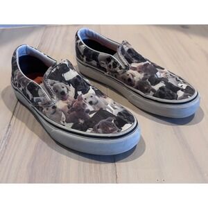 Vans Classic Slip-On ASPCA Puppy Dog Print Shoes Mens 5.5 Womens 7.0 Multicolor